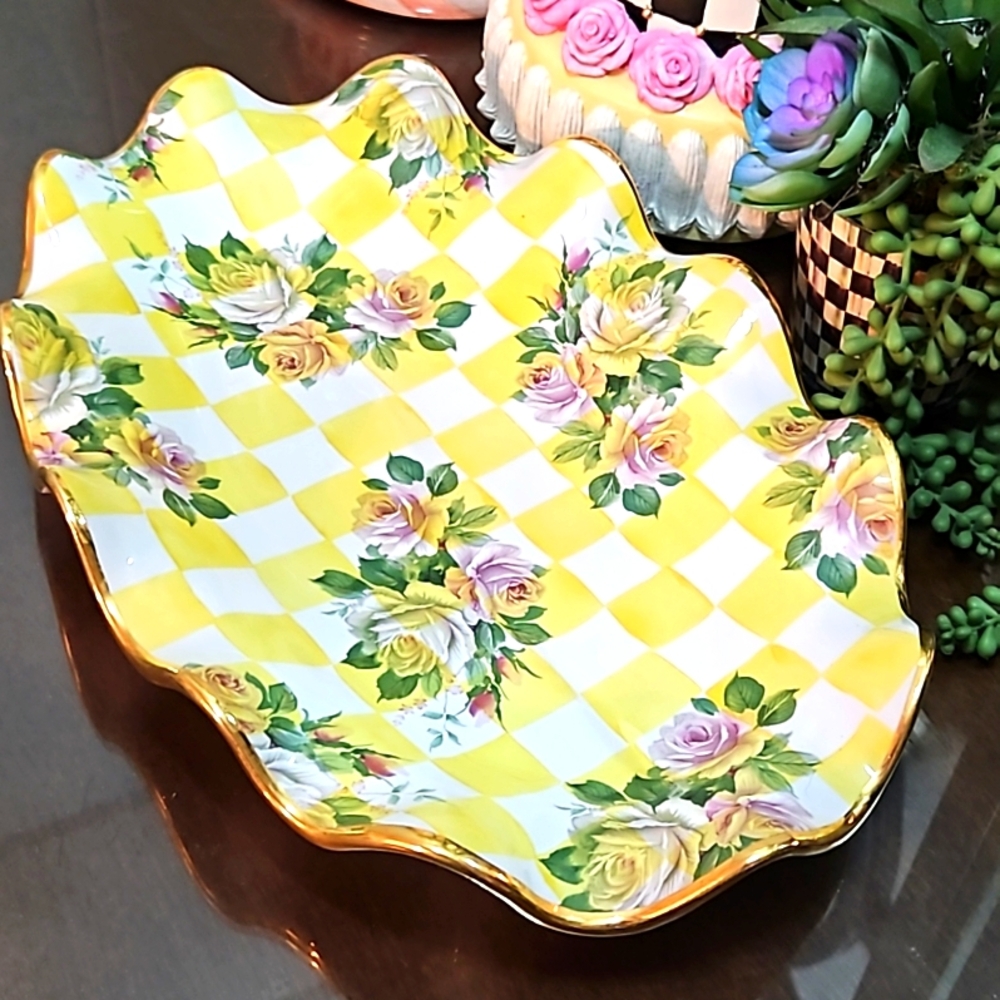 MKC LG 🍋 Honeymoon Handpainted Platter, Dated 2010, Pristine
